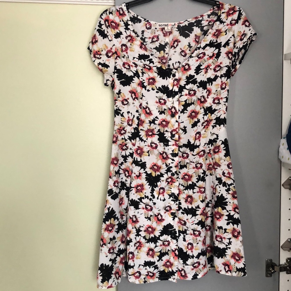 Floral sundress with adjustable corset back
